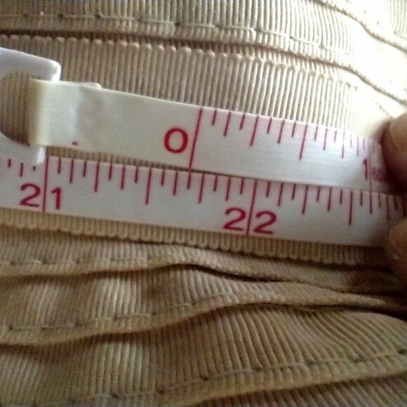 Vintage Palmer Ribbon Hat Size Small Ladies Tan Cloche With Bow - Picture 9 of 16